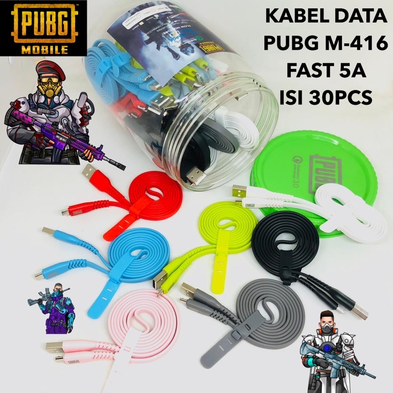 {isi 30pc} KABEL DATA GAMING TOPLES MOBILE M-416 FAST CHARGING 5A MICRO TYPE C IPXS