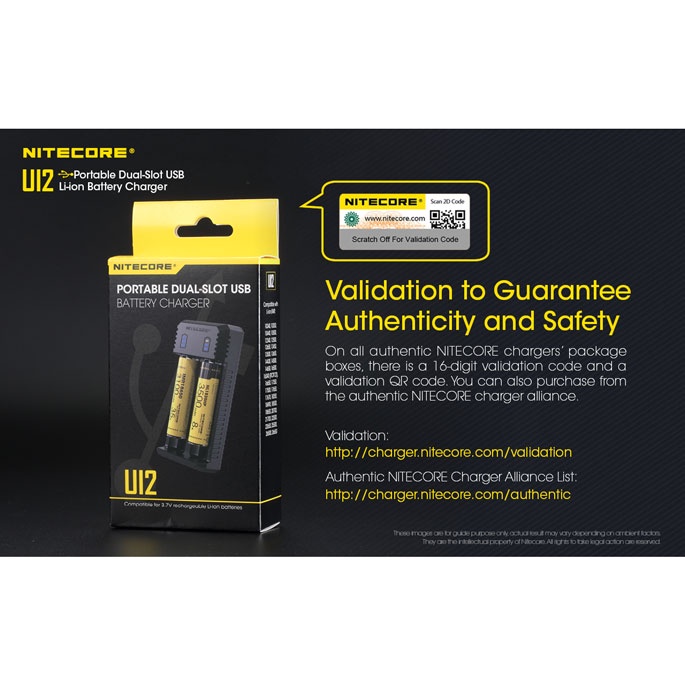 NITECORE Charger Baterai Universal 2 Slot for Li-ion &amp; NiMH - UI2 - Black