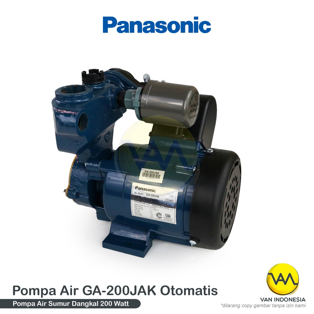 Panasonic Pompa Air Sumur Dangkal Panasonic GA 200 JAK Auto Pompa Rumahan