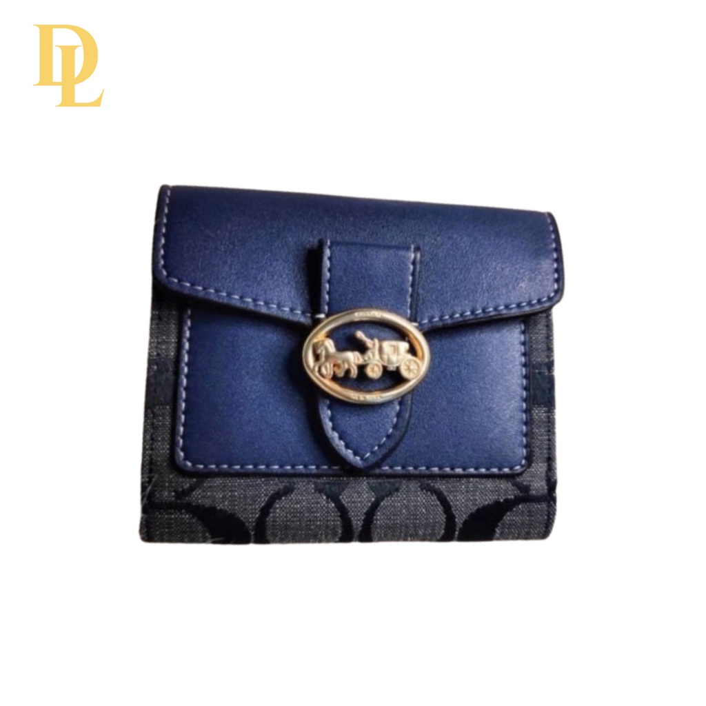 Coach Georgie Small Wallet In Signature Chambray (C4103)
