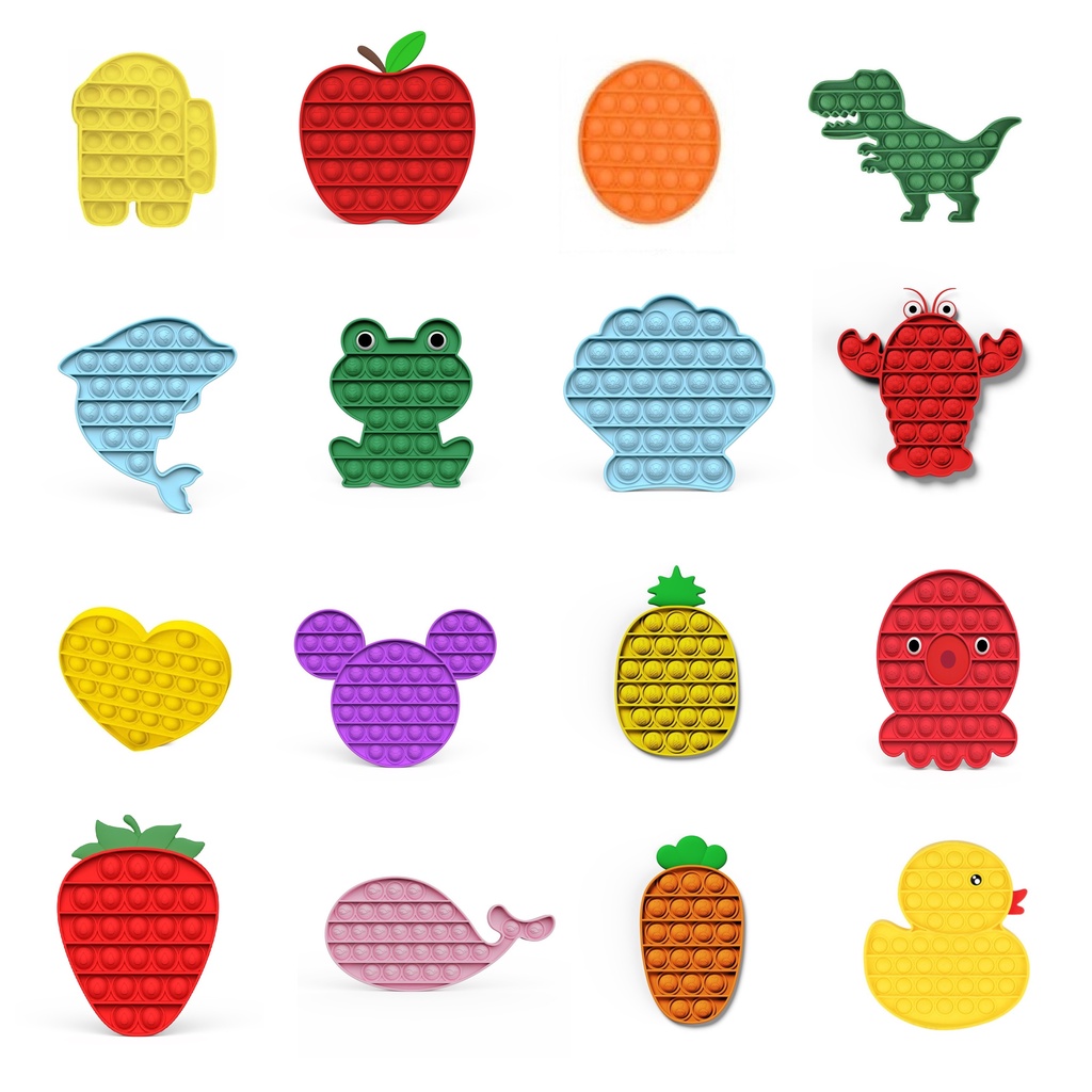 (Part 1) Mainan Anak Pop It Popit Game Games Push Fidget Kid Kids Toy Bubble Toys Tik Tok Tiktok Amo