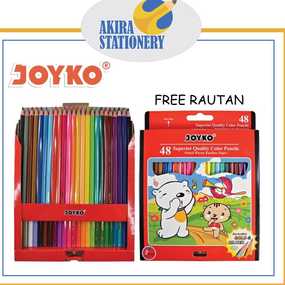 

Promo Spesial // UnQ COLOR PENCIL / PENSIL WARNA JOYKO CP-48PB / CP 48B FREE RAUTAN (48 WARNA) //Ready@now