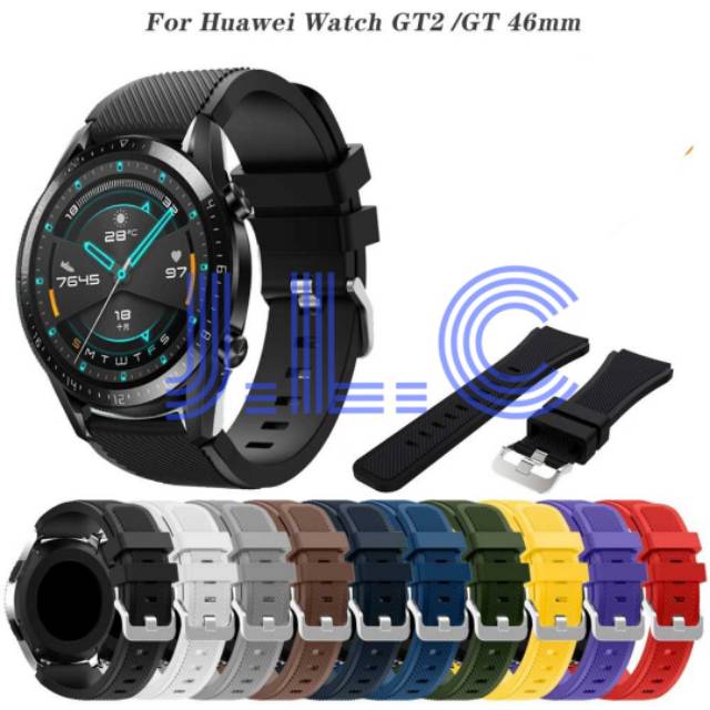 Huawei Watch GT 6 2e 1 2 3 4 5 Pro 46mm Strap Rubber Silicone Silikon Watch Band Tali Jam Tangan Sma