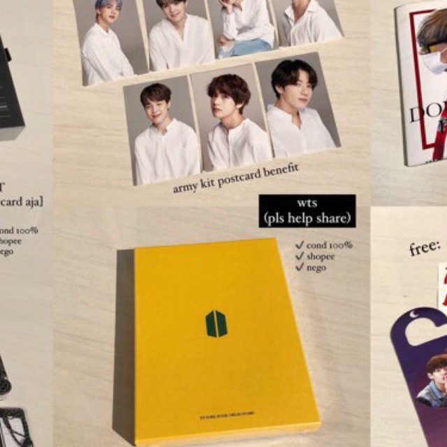 army 5th kit fullset sealed + postcard jin