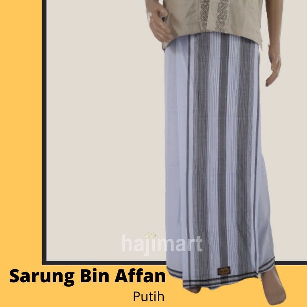 SARUNG BIN AFFAN PUTIH/ SARUNG DEWASA