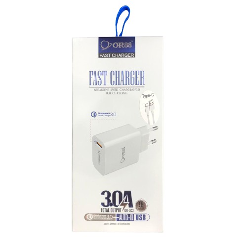 Charger Fast Charging  2 in 1 - Charger 2 Usb 100% Original OR88