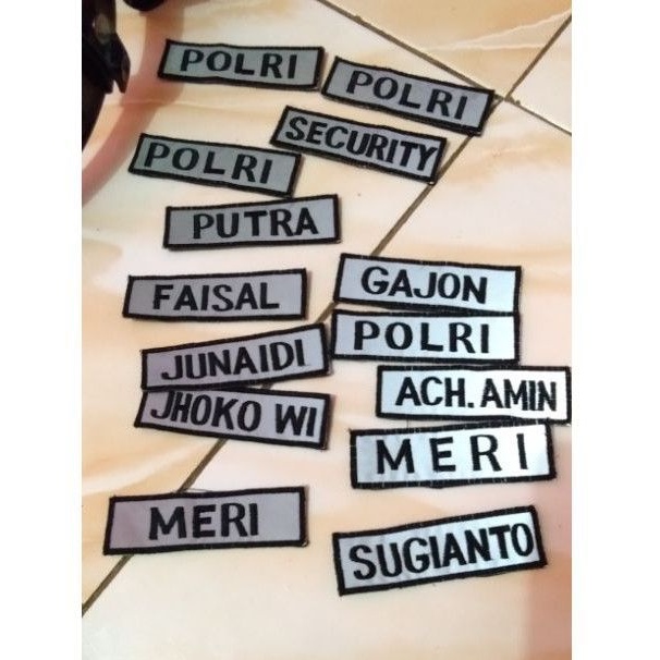 BORDIR Nama Untuk Jaket/Rompi Costume