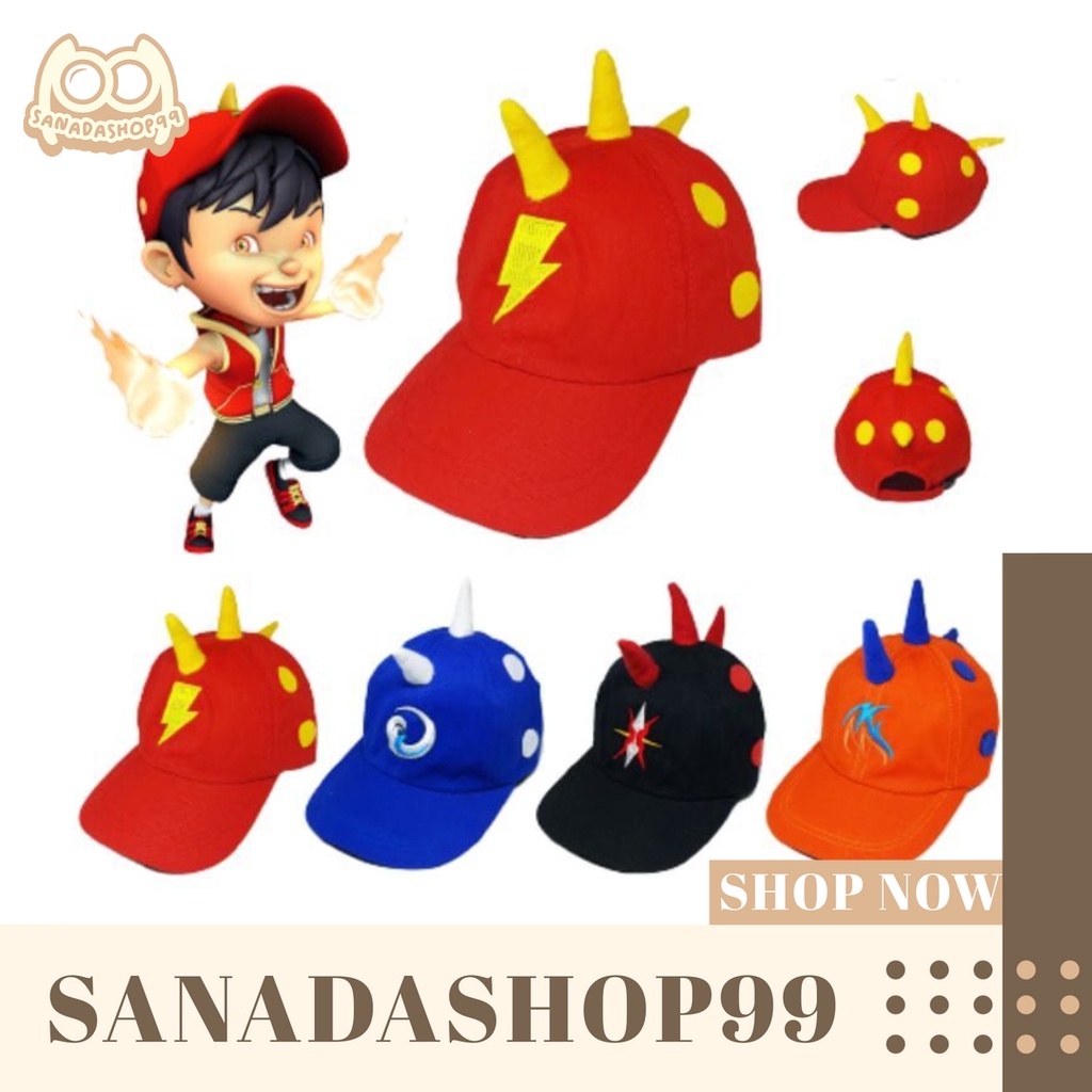 (TP14) Topi Anak Boboiboy Topi Anak Laki Laki Karakter Boboiboy Topi Boboiboy Halilintar