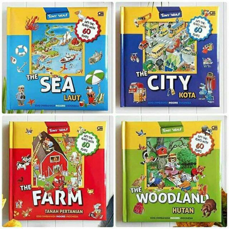 Buku Tony Wolf The Sea Lautan The City Kota The  Woodland Hutan
