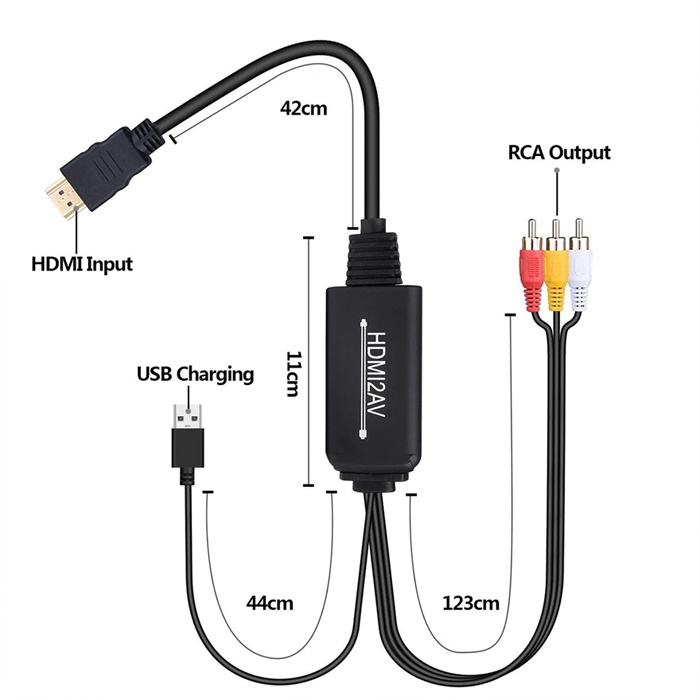 Kabel HDMI to AV RCA 1.8 Meter