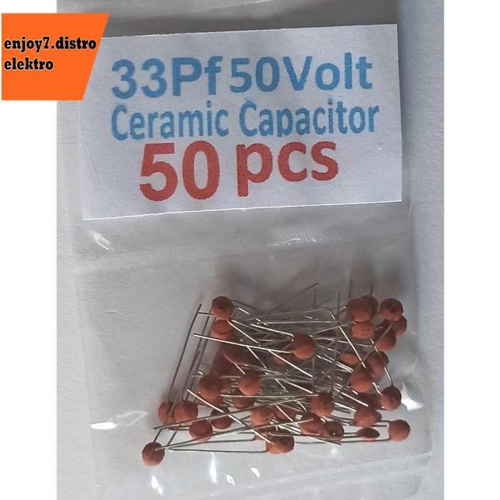 Capacitor Ceramic 33 Pf 50v [ 50 Pcs ] Bishele88 Segera Dapatkan