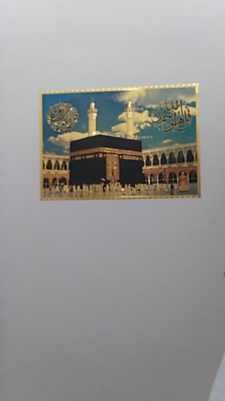 Kaligrafi Lembaran Makah/masjid Nabawi Dan Masjidil Haram Ukuran 35x50cm