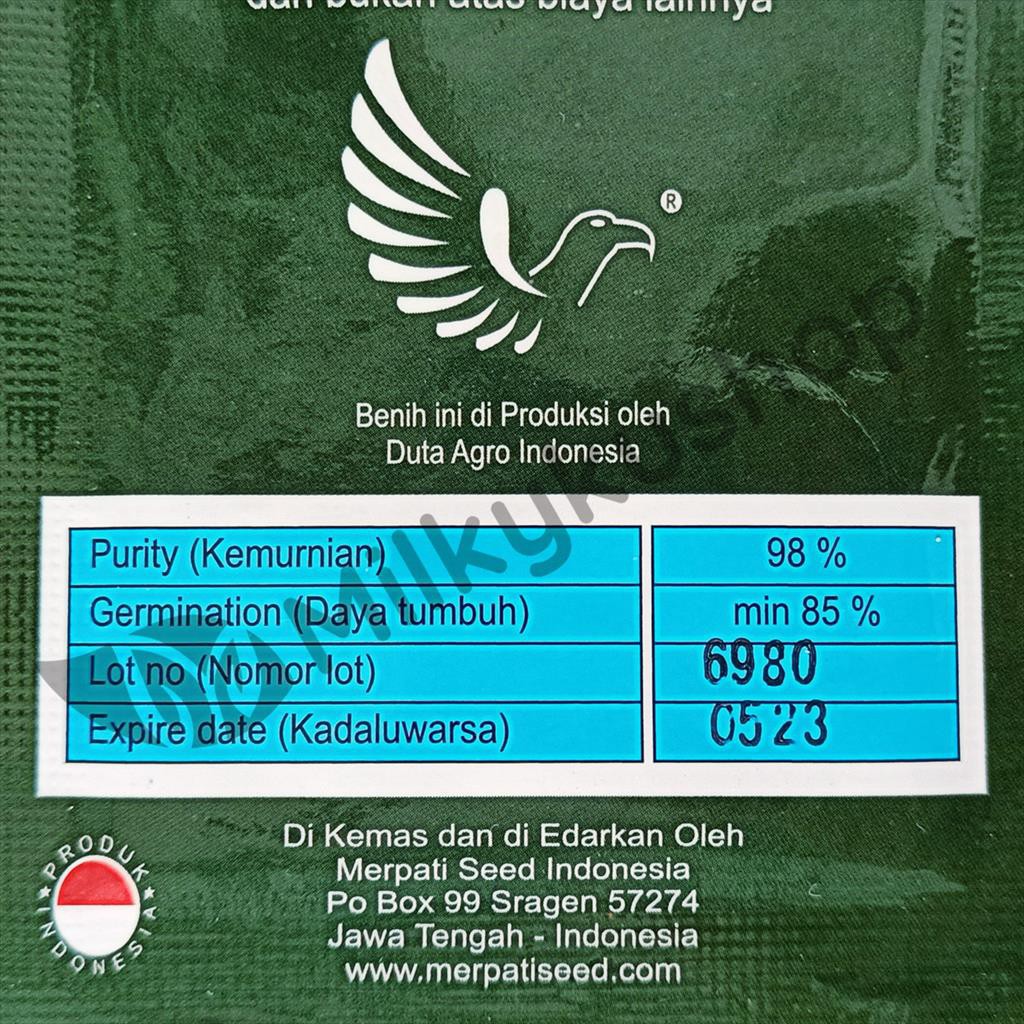 BENIH MERPATI SEED KIRANI SAWI 2000 BIJI SACHET KEMASAN PABRIK