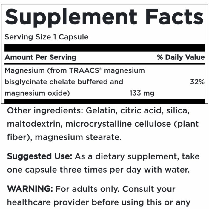 NEW swanson magnesium glycinate