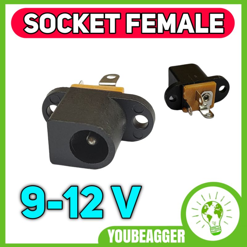 Socket konektor 9-12V female