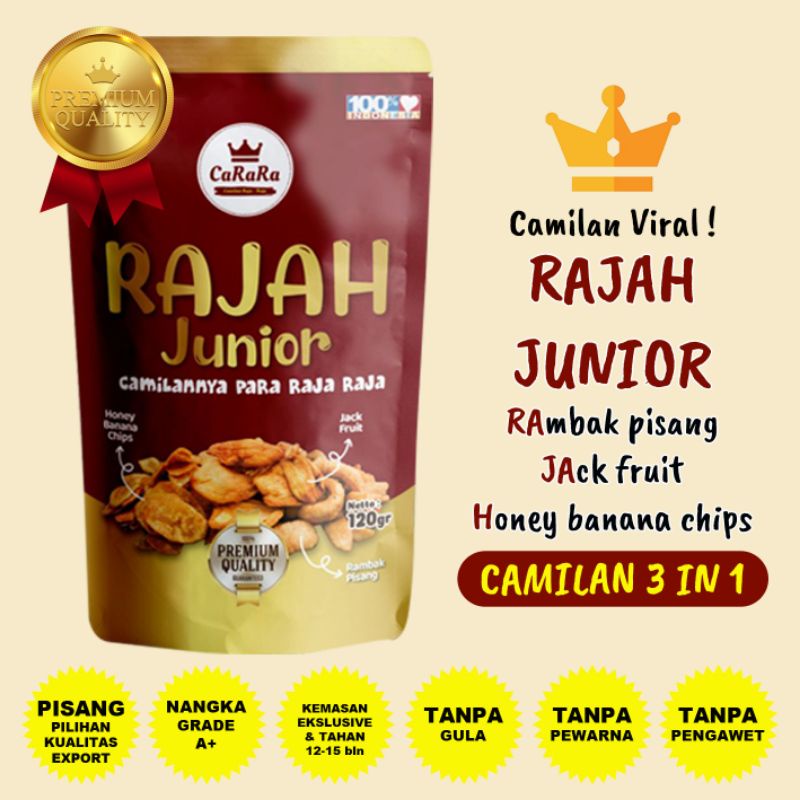 

RAJAH Junior Carara (Camilan 3in1) Keripik Pisang, Pisang Madu, Keripik Nangka