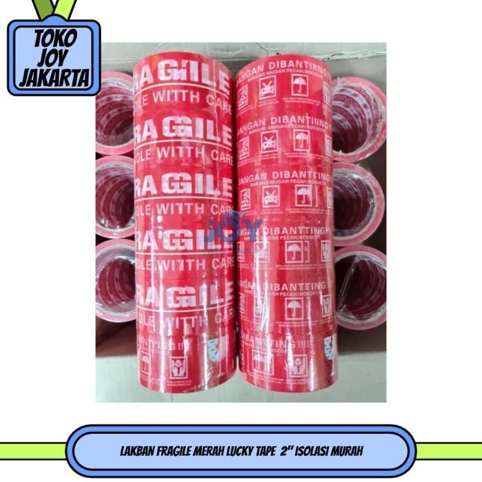 

Nikmati Lakban Fragile Merah Lucky Tape Bukan Daimaru 2" Solasi Murah Trendi