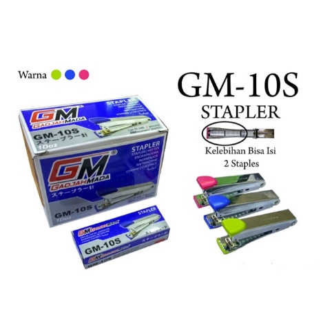 Stapler / staples Etona HD10 Gajah Mada GM10S bisa isi 2 stapless