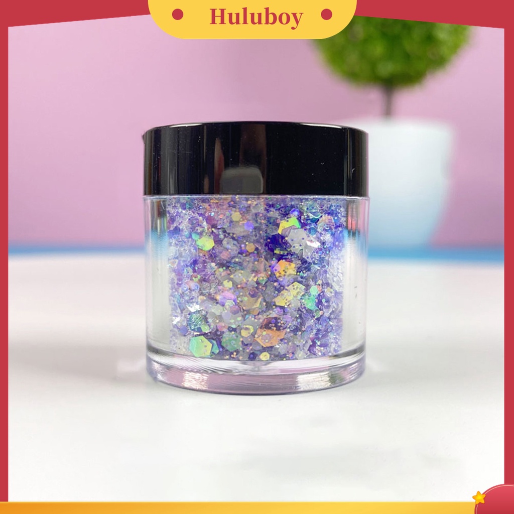 Huluboy Huluboy♡ 1 Botol Serpihan Glitter Glow In The Dark Untuk Dekorasi Nail Art