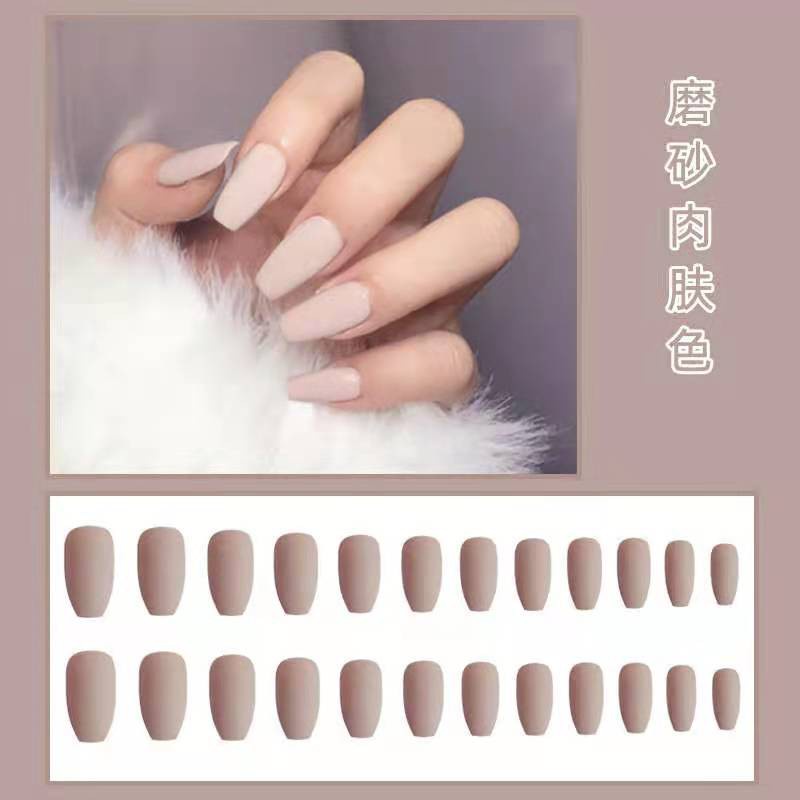 EMMAS MART Kuku palsu matte 24 pcs/ false fake nails  matte elegant nail art