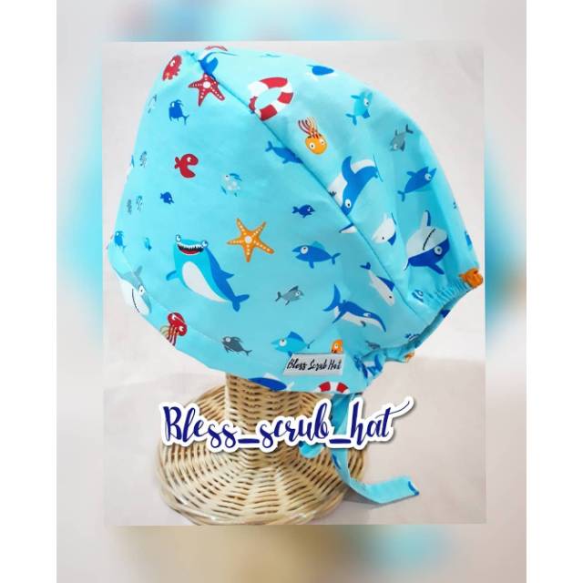 Topi Bedah / Nurse Cap/ Surgeon cap/ Topi Bedah motif/