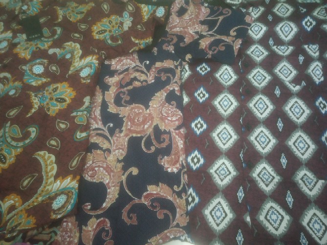 [gridline - R023 & R050] Kemeja Batik Pria Katun Lengan Pendek Regular
