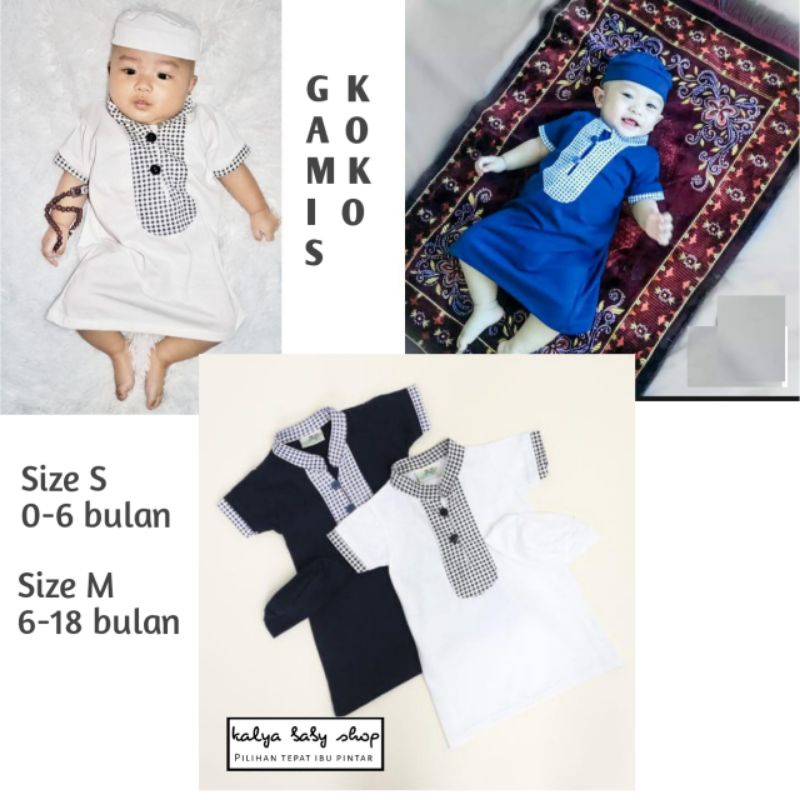 Diskon BAJU KOKO JUBAH BAYI GAMIS BAYI LAKI-LAKI MUSLIM NEWBORN AQIQAH BARU LAHIR