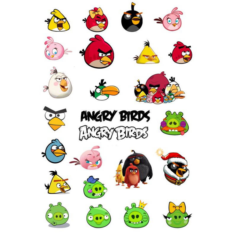 25pcs Sticker Aesthetic Tumblr Angry Bird Shopee Indonesia