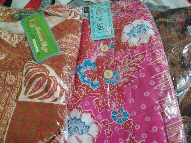 Yuli - Gamis Katun Ld 110 Cm Pb 135 Cm Batik Kencana Ungu(ku) Lebel Hitam(kuh)