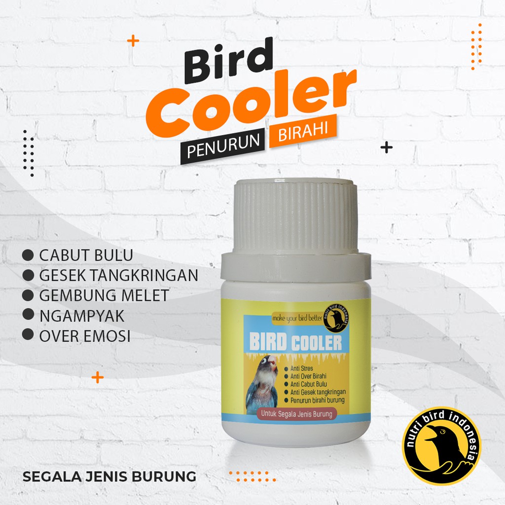 Bird Cooler Anti Over Birahi Cabut Bulu dan Burung Stres Lovebird Kenari Murai batu Kacer