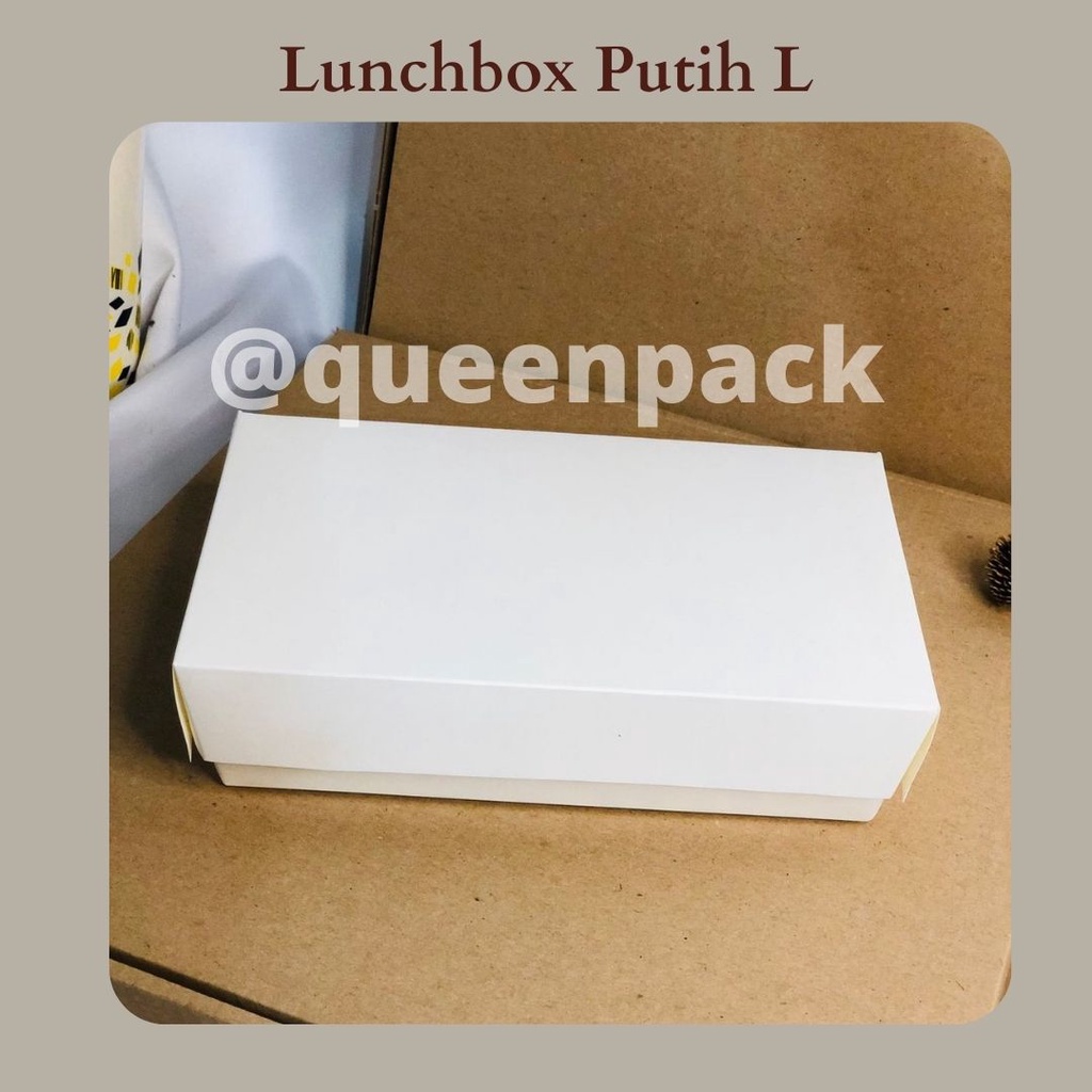

KARDUS/BOX LUNCH BOX LEMBARAN PUTIH UK L KOTAK MAKAN/KARDUS MAKAN/BOX MAKANAN/KARDUS PACKING