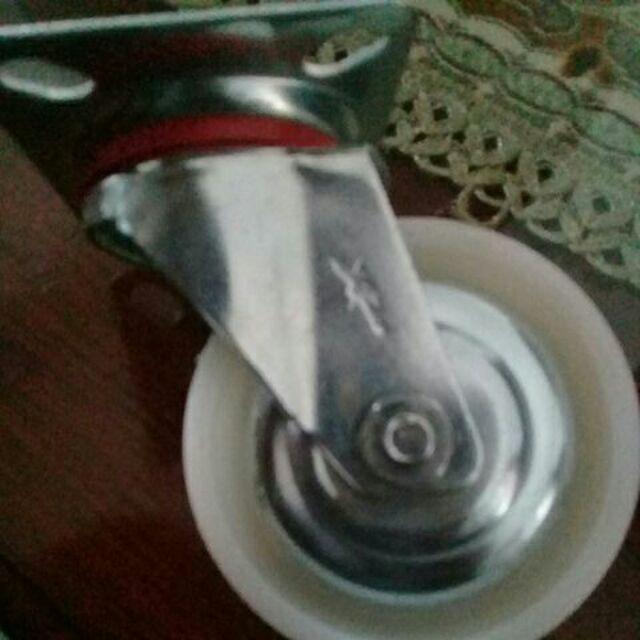 Roda Troli Nilon 3 Inchi Hidup - Berputar - Trolley Wheel - Roda Etalase - Roda Gerobak