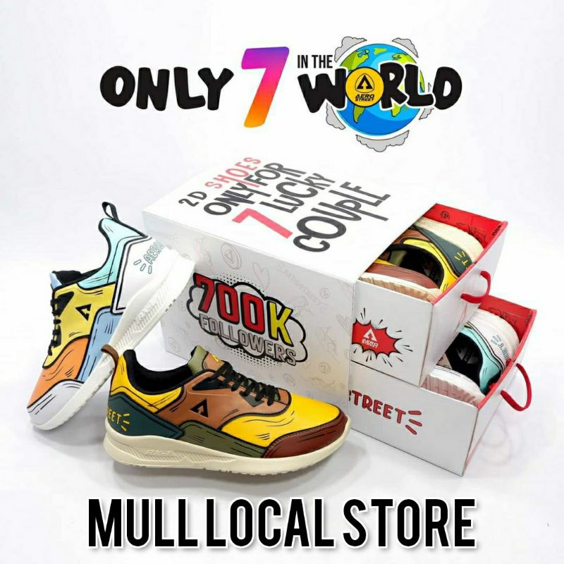 [LIMITED] Aerostreet Tiger 2D Cartoon // 2D Reborn // Limited #800 // Massive Volt Putih - sepatu ce