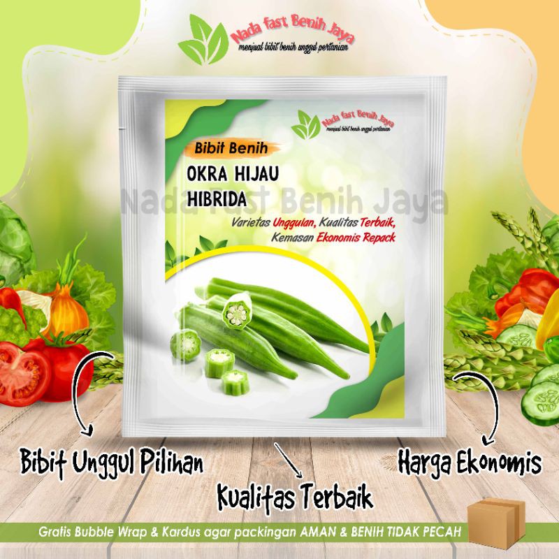 PROMO Bibit okra hijau - benih okra hijau hibrida / Bibit benih sayuran / bibit sayur berkualitas
