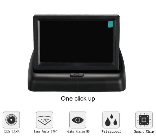 Monitor Parkir Mobil Lipat Flip TFT Foldable Rear View Lcd 4,3 Inch