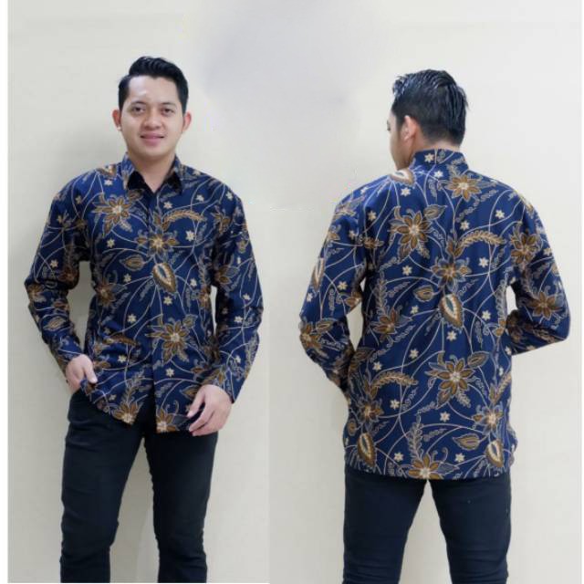 KEMEJA BAJU BATIK PRIA SOLO LENGAN PANJANG FULL FURING KATUN HALUS ATASAN BATIK PREMIUM MODERN PEKSI SELING AJIBHANU PROBOSETO NAGA SOGAN PERWIRA CENDRAWASIH NAVY KERTOSONO MANDHALA SIDOMUKTI KAMANDANU BLUE WISANGGENI BATIK SOLO AMANAH BATIKSOLOAMANAH