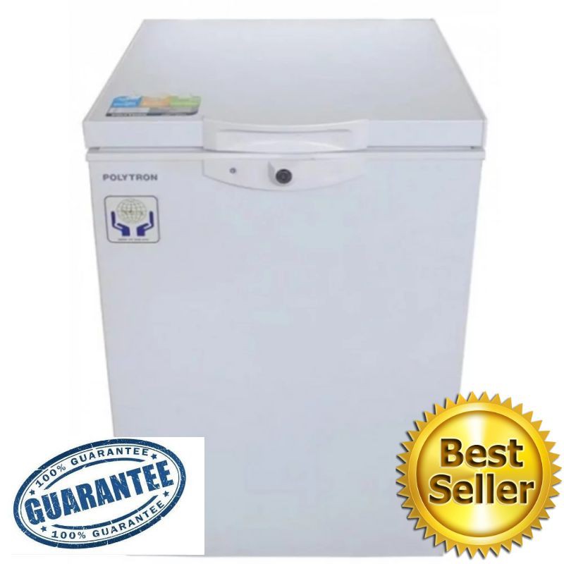 PROMO CHEST FREEZER POLYTRON PCF117 GARANSI RESMI MURAH 100 LITER