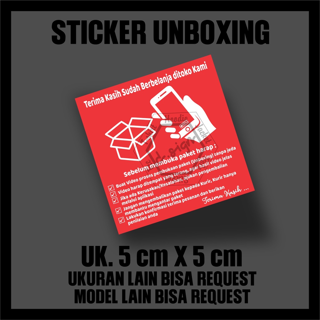 

Sticker Unboxing Paket - stiker label paket