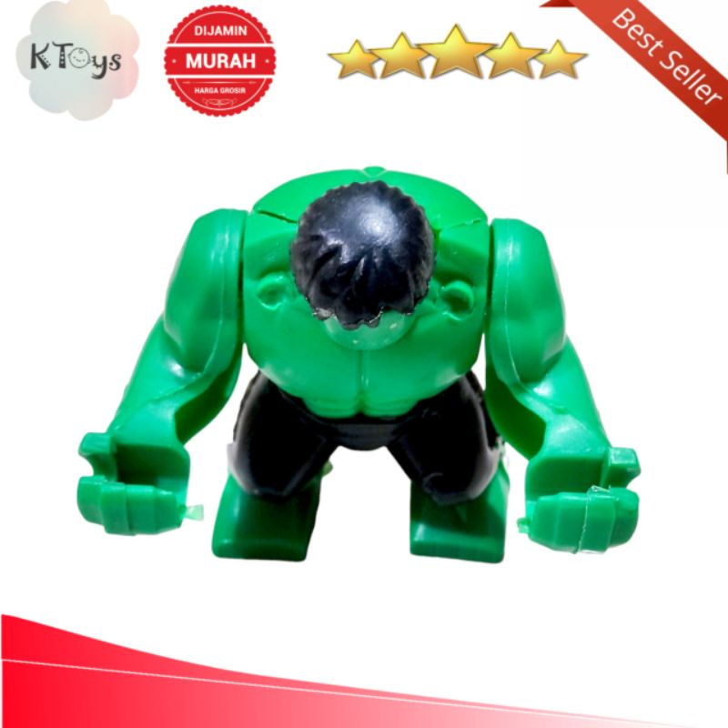 mainan anak laki hulk hijau dan merah 8 cm