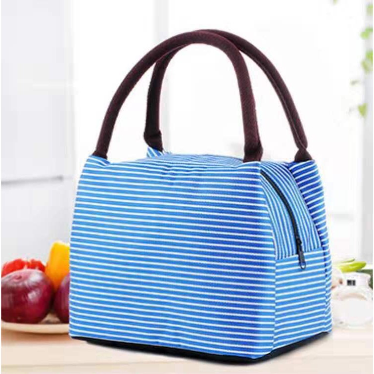 TAS WANITA HAND BAG TOTE BAG STRIPE CANVAS MULTIFUNGSI IMPORT PREMIUM #3227