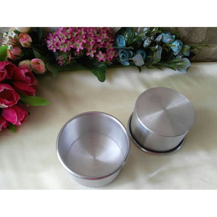 Loyang Bulat Press uk 10x7cm - tanpa sambungan - Loyang Mini Cake