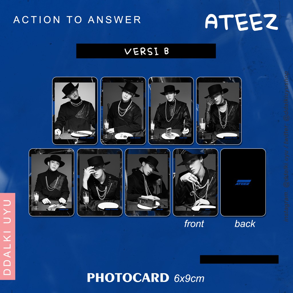 ATEEZ - photocard [ACTION TO ANSWER] versi B
