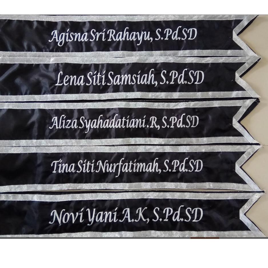 Terbaru 9.9 Selempang Slempang Selendang Slendang Wisuda Bordir Bludru Renda Cumlaude Sidang Graduat