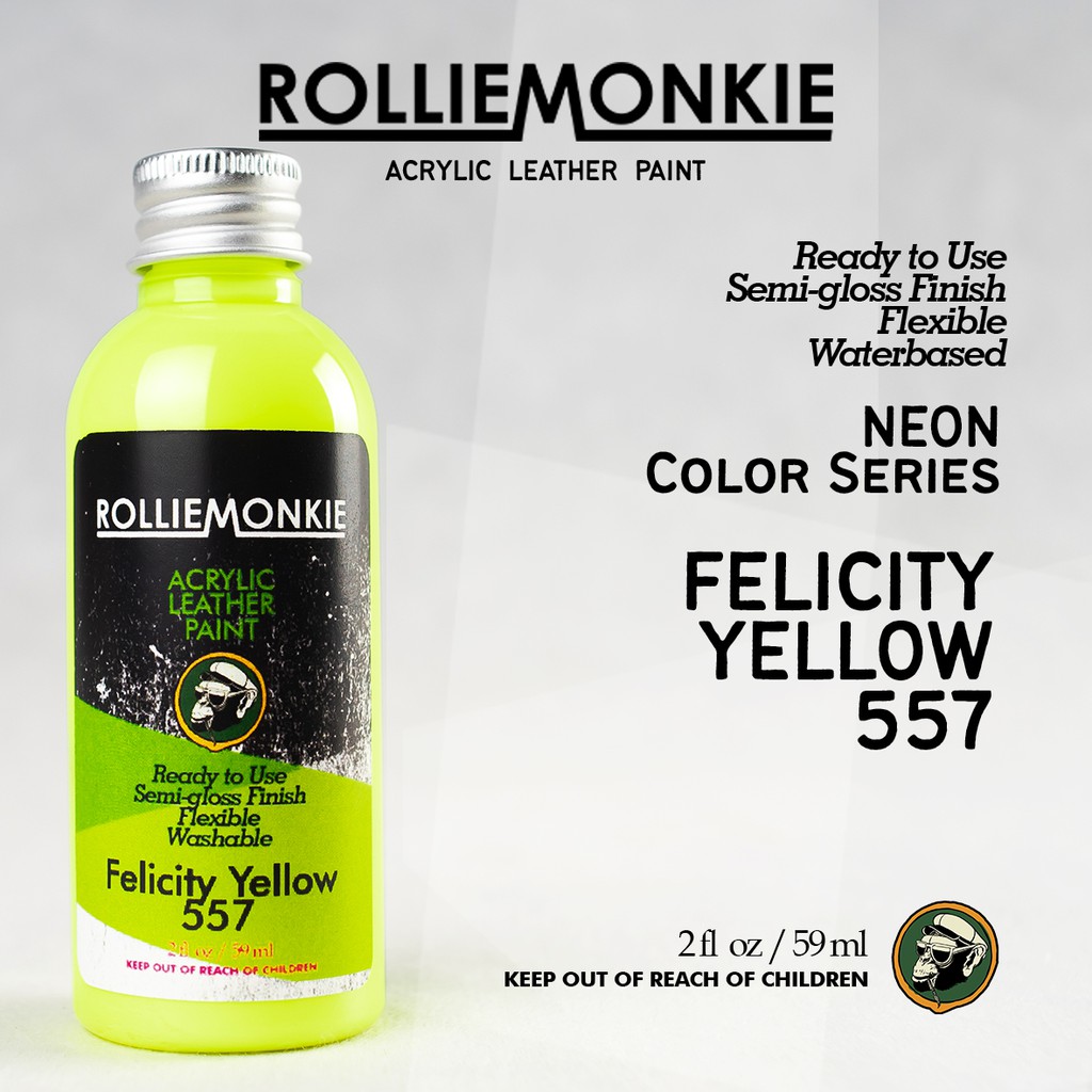 

Rolliemonkie Cat Acrylic Leather Paint - Felicity Yellow