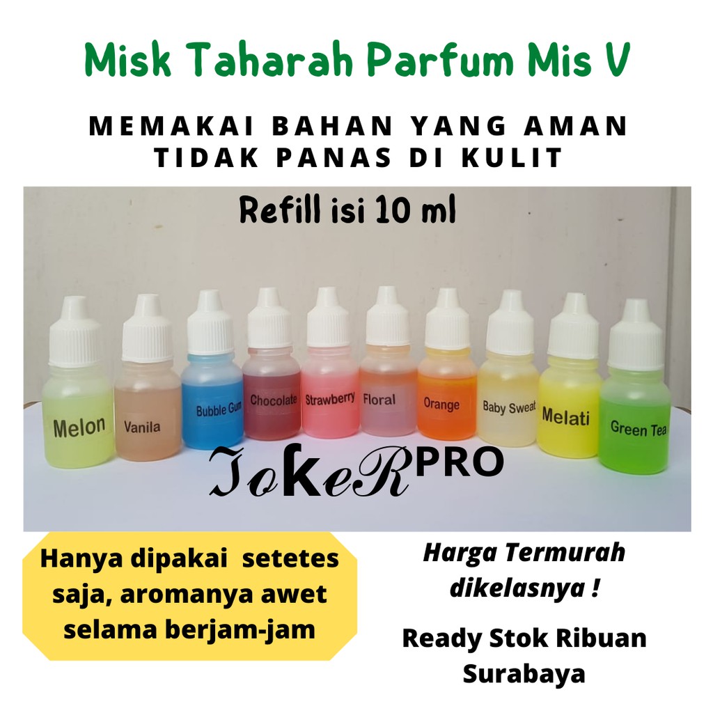 (REFILL) MISK TAHARAH IMPORT Parfum Miss V wanita 10ml