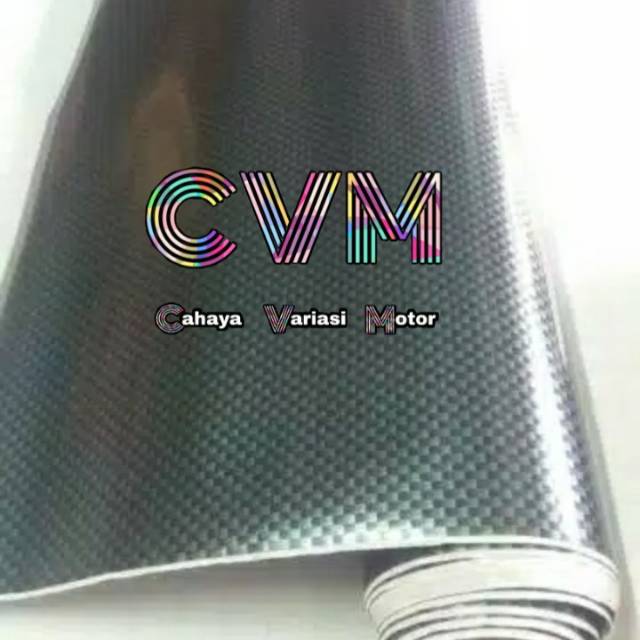Stiker Skotlet Carbon 3D Glossy Motif Kotak Silver