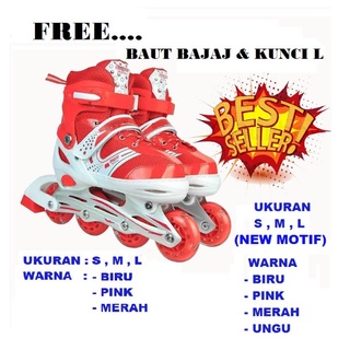 Sepatu Roda Anak POWER Inline Sketa/Bajaj Free Baut, Kunci L ,,,Promosi!!!