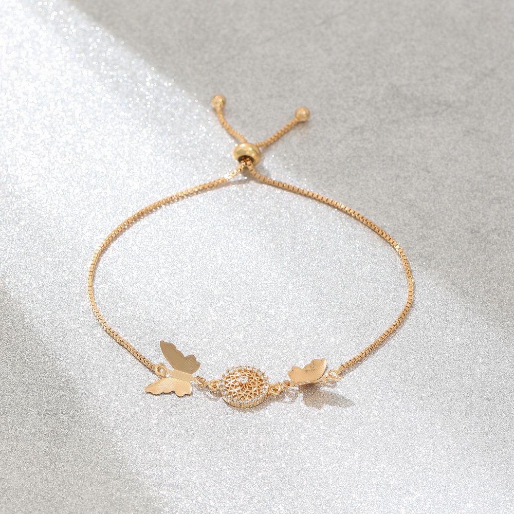 ✅COD Gelang Kupukupu Korea Gelang Wanita Titanium Anti Karat Fashion Aksesoris Wanita Gelang Serut Murah D359