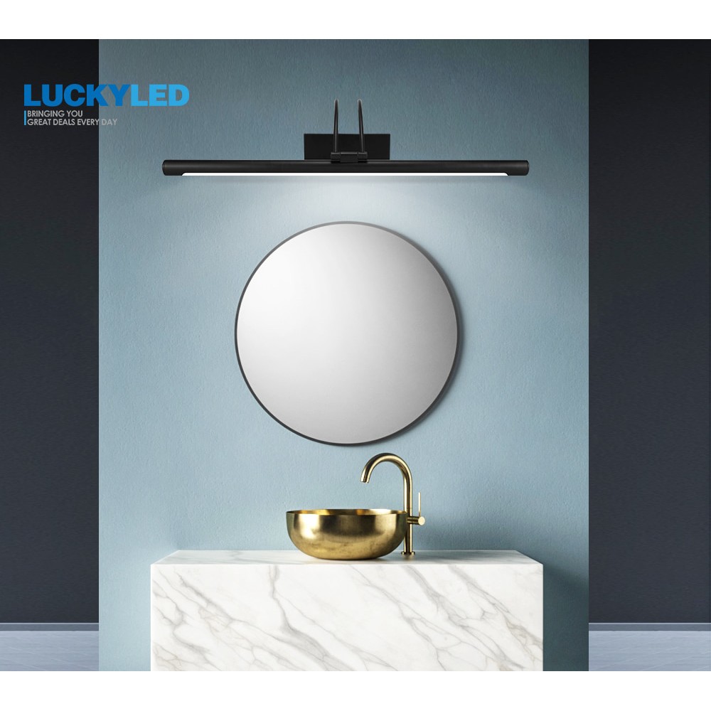 Luckyled Lampu LED Cermin Kamar Mandi Mirror Bathroom Light 12W Warm White - LCMLA-40-55 - Black