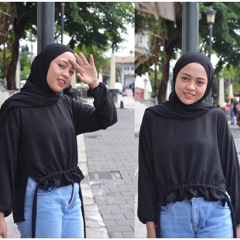 1KG MUAT 5PCS | SORELLA BLOUSE SERUT AIRFLOW CRINKLE HITS OOTD SELEBGRAM FASHION GROSIR WANITA TERBEST SELLER